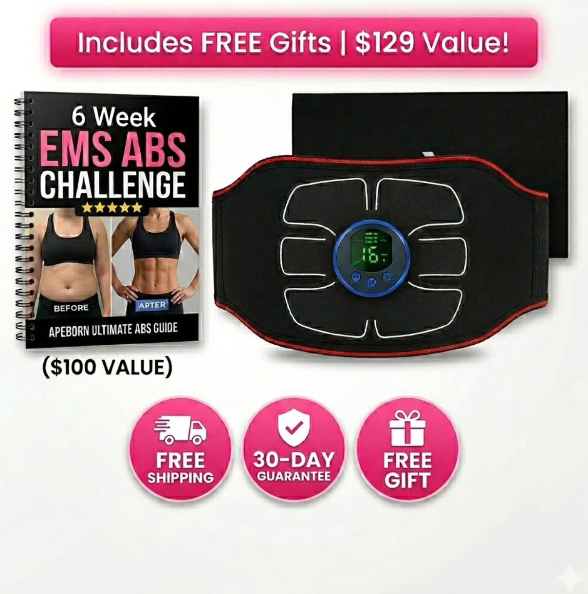 Fit Mama™ Hands-Free EMS Abs Trainer